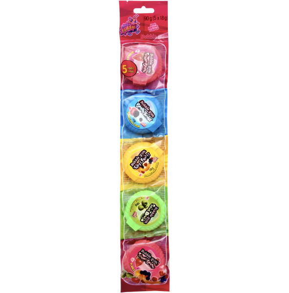 SWEET FLASH - Dr. Candy Bubble Gum Rolls 5 Flavours 90 g